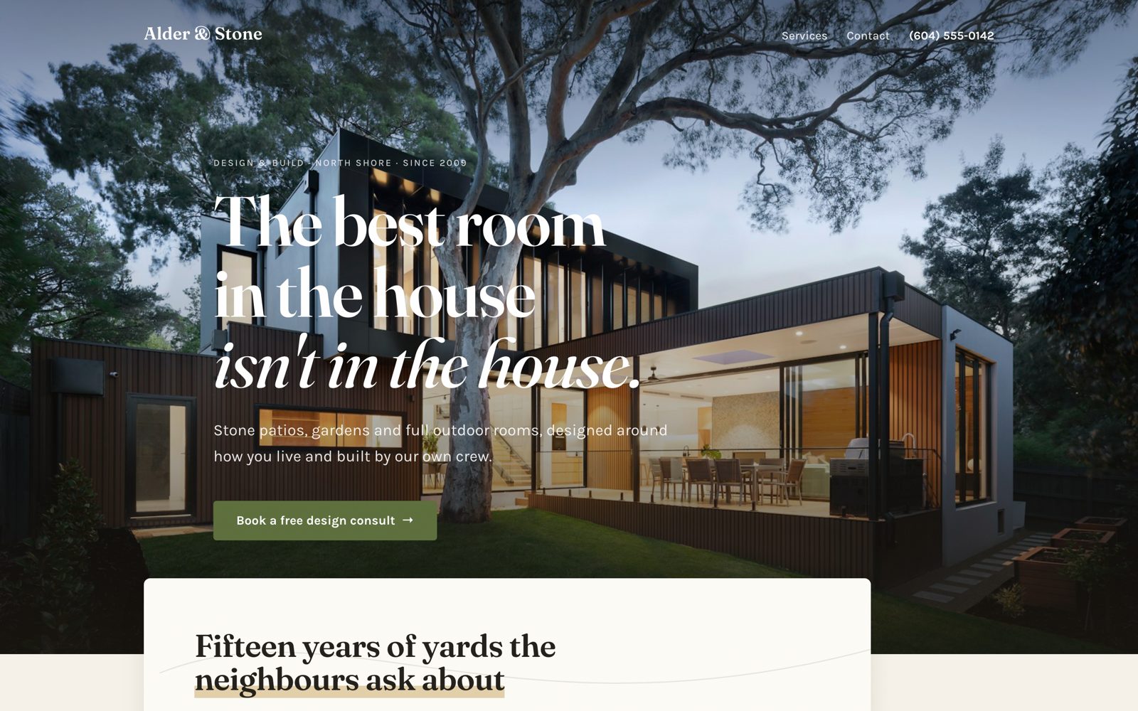 Example one-page website built by WebsiteWork.ca