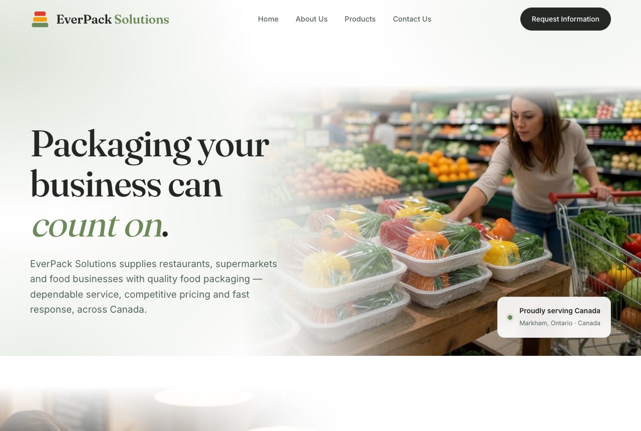 EverPack Solutions — Food Packaging Supplier, Markham & Across Canada