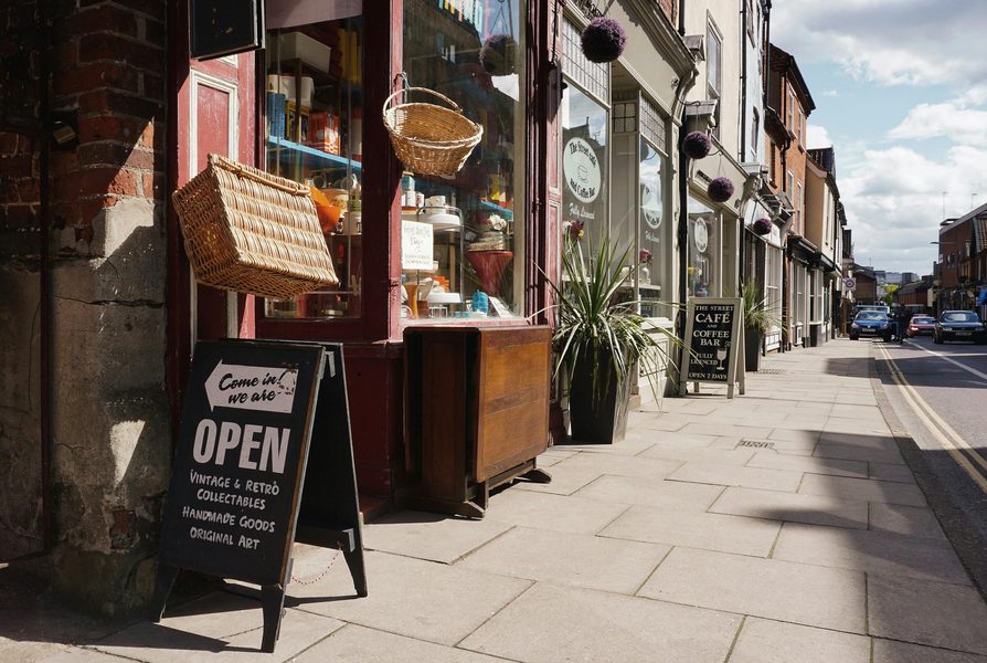 Ontario small business storefront on a main street