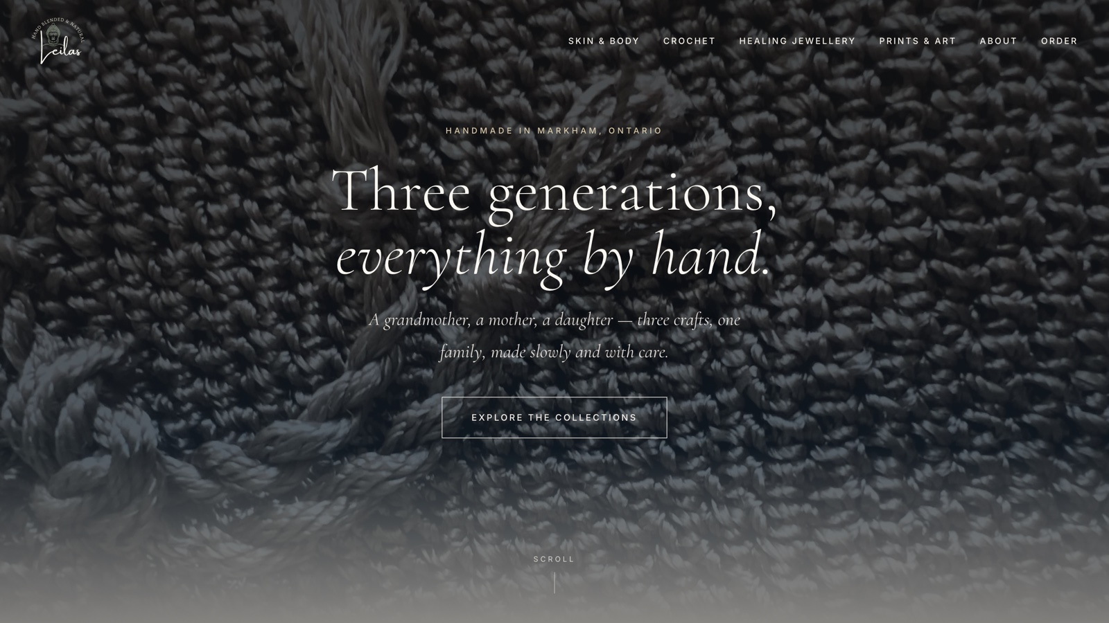 Leila's handmade family brand website built by WebsiteWork.ca